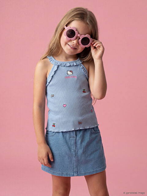 LCW Kids Hello Kitty Baskılı Kız Çocuk Atlet