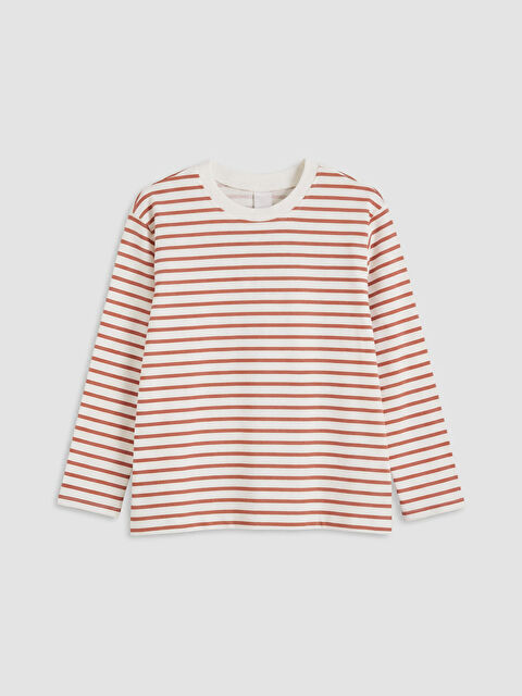 LCW Kids Bisiklet Yaka Çizgili Erkek Çocuk Tişört - S6T645Z1-LF0