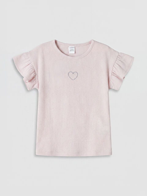 LCW Kids Nakışlı Kız Çocuk Tişört