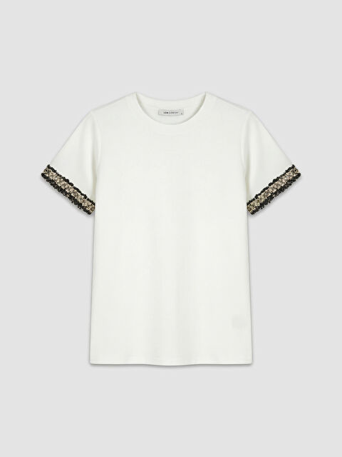 LCW EVERYDAY Bisiklet Yaka Nakışlı Bluz