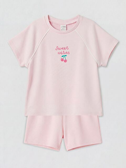 LCW Kids Çiçek Baskılı Kız Çocuk Takım