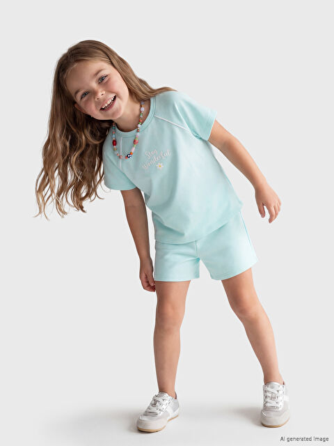 LCW Kids Çiçek Baskılı Kız Çocuk Takım