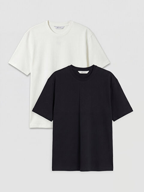 LCW Vision Bisiklet Yaka Erkek Tişört 2'li