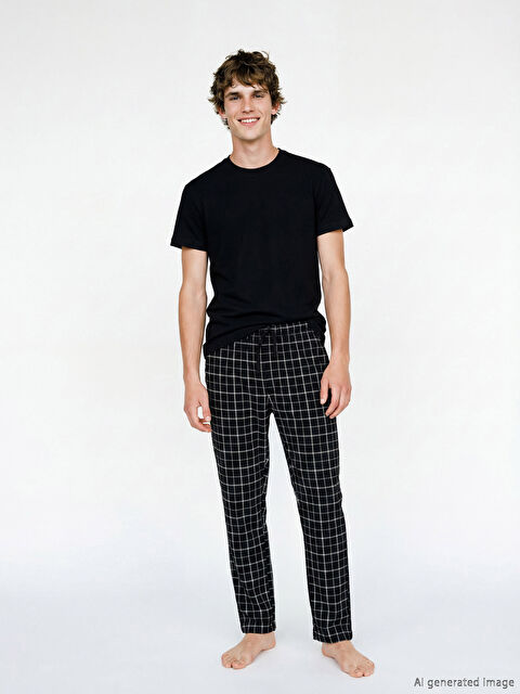 LC WAIKIKI Regular Fit Ekose Erkek Pijama Alt