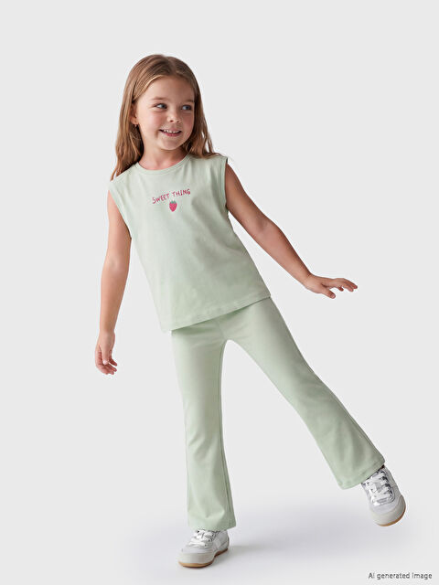 LCW Kids Baskılı Kız Çocuk Takım