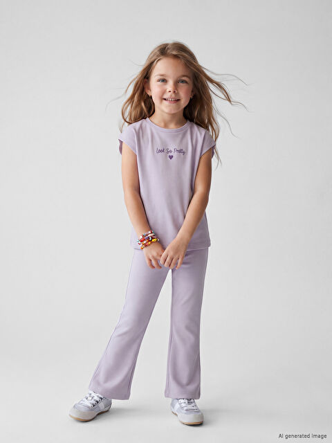 LCW Kids Baskılı Kız Çocuk Takım