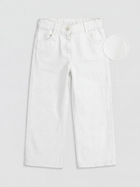 LCW Kids Wideleg Kız Çocuk Gabardin Pantolon