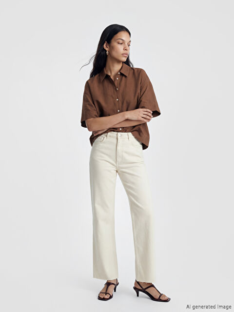 LCW Jeans Crop Flare Kadın Jean Pantolon