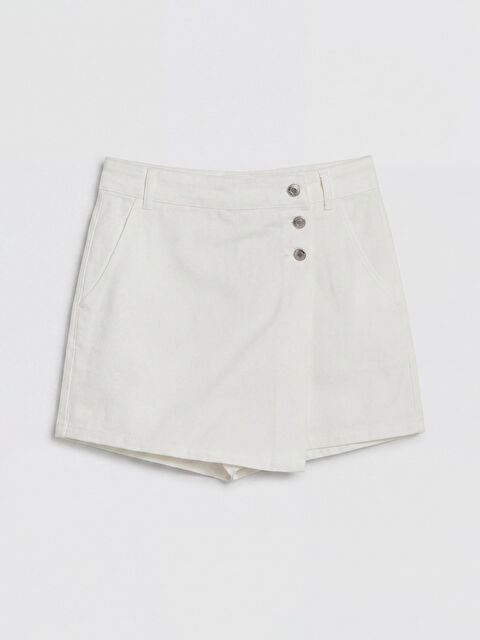 XSIDE Dar Fit Kadın Jean Şort Etek