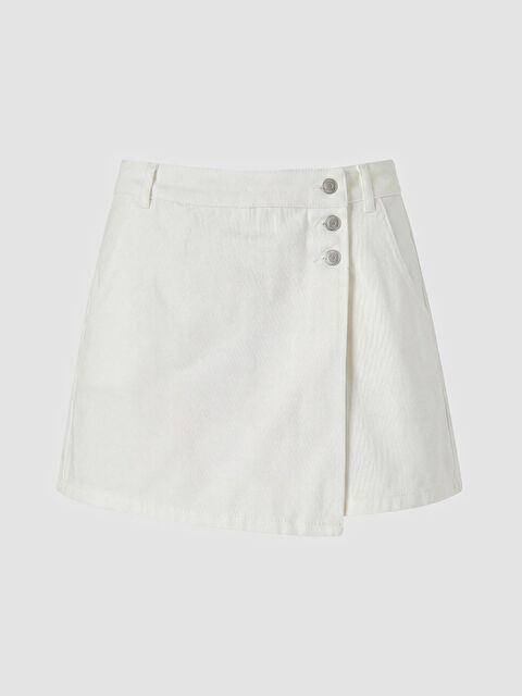 XSIDE Yüksek Bel Kadın Jean Şort Etek