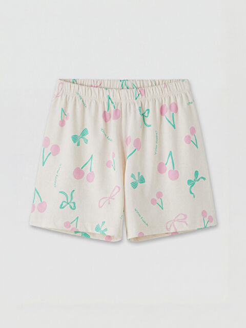 LCW Kids Desenli Kız Çocuk Pijama Şort