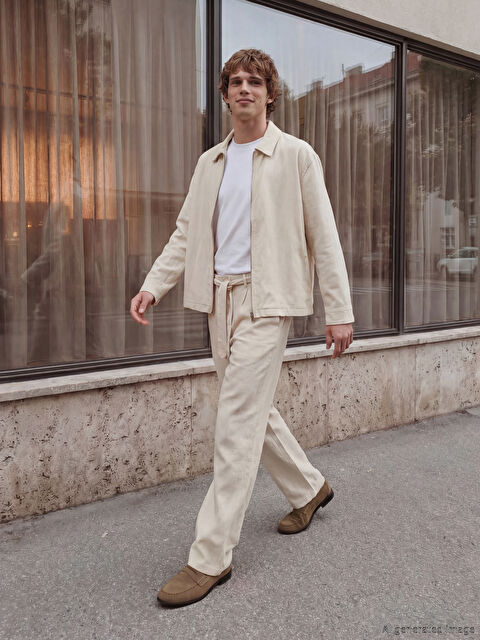 LC WAIKIKI Regular Fit Keten Görünümlü Erkek Pantolon