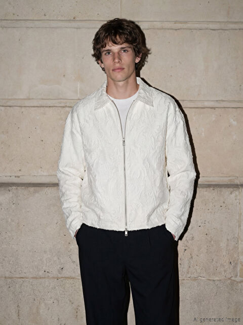 LCW Vision Regular Fit Keten Görünümlü Erkek Ceket