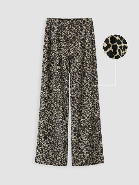 LCW Kids Leopar Desenli Kız Çocuk Pantolon