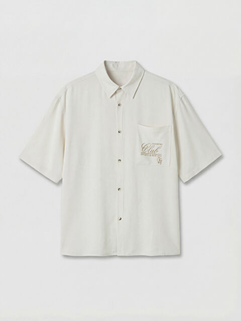 XSIDE Loose Fit Nakışlı Erkek Gömlek