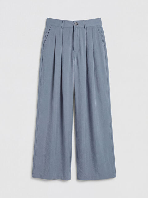 LCW Modest Yüksek Bel Pileli Kadın Kumaş Pantolon