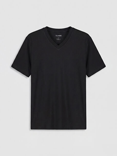 LCWAIKIKI Classic V Yaka Erkek Penye  Tişört