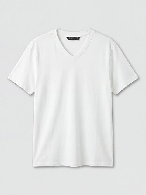 LCWAIKIKI Classic V Yaka Erkek Penye  Tişört