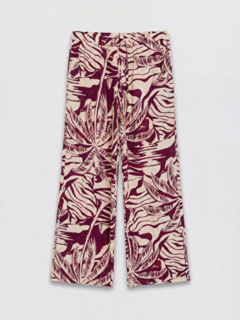 LCW Vision Beli Lastikli Desenli Kadın Pantolon