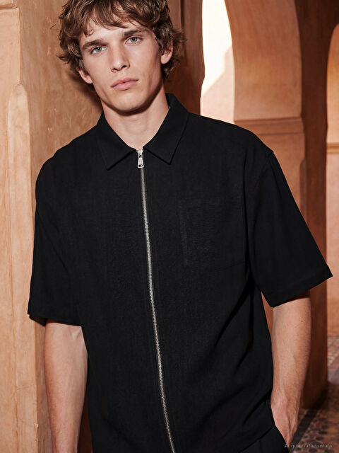 LCW Vision Regular Fit Fermuarlı Erkek Gömlek