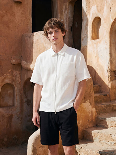 LCW Vision Regular Fit Fermuarlı Erkek Gömlek