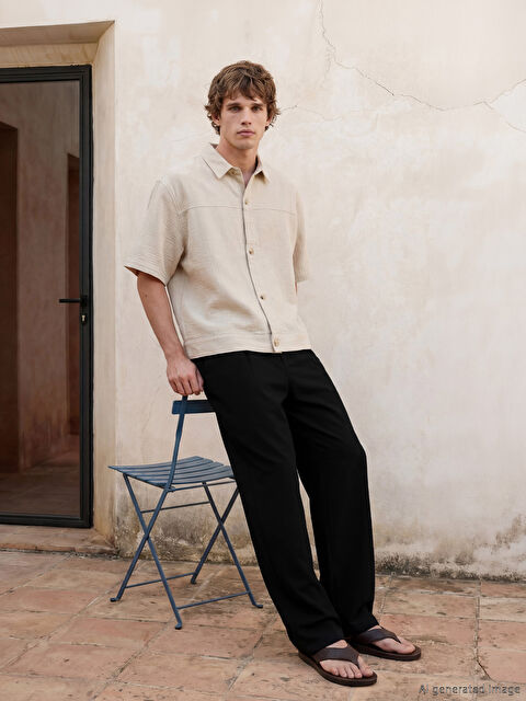 XSIDE Regular Fit Pileli Erkek Pantolon