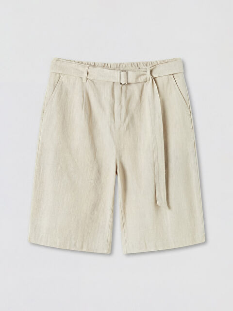 LCW Vision Regular Fit Kemerli Erkek Şort