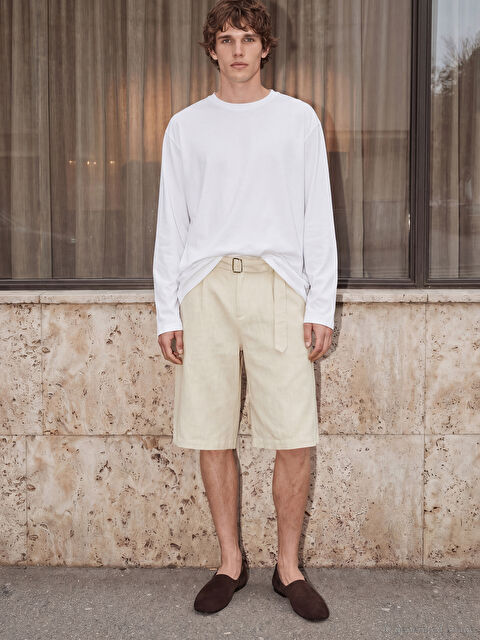 LCW Vision Regular Fit Kemerli Erkek Şort