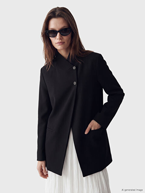 LCW Modest Dik Yaka Kadın Ceket