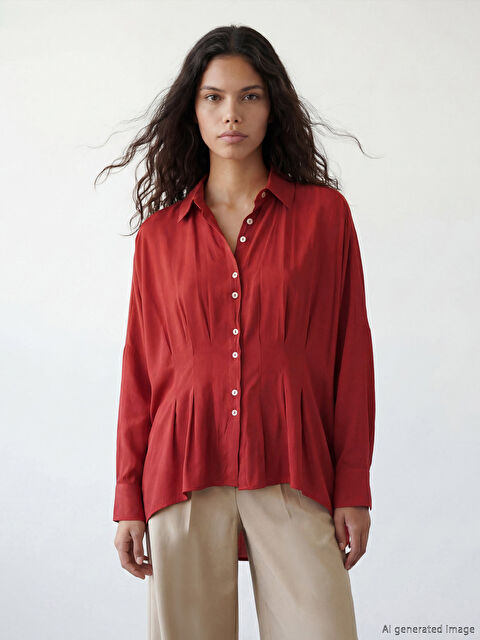 LCW Modest Modal Karışımlı Kadın Gömlek Tunik