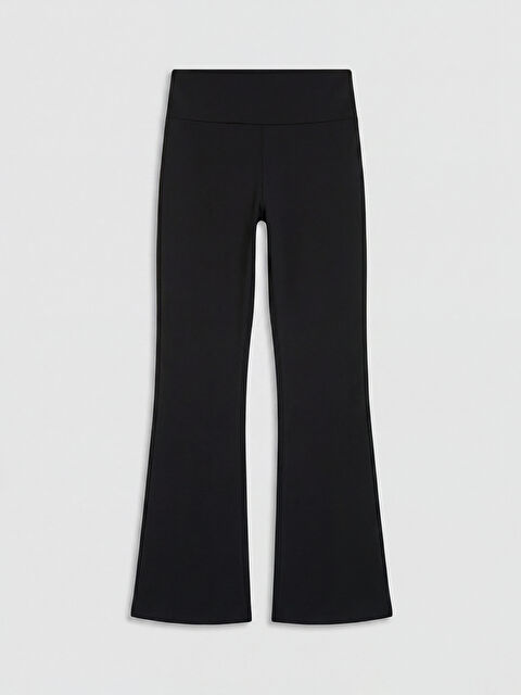 KOOR SPORT Beli Lastikli Ispanyol Paça Kadın Spor Tayt