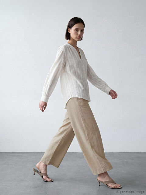 LCW Comfort Beli Lastikli Kadın Pantolon