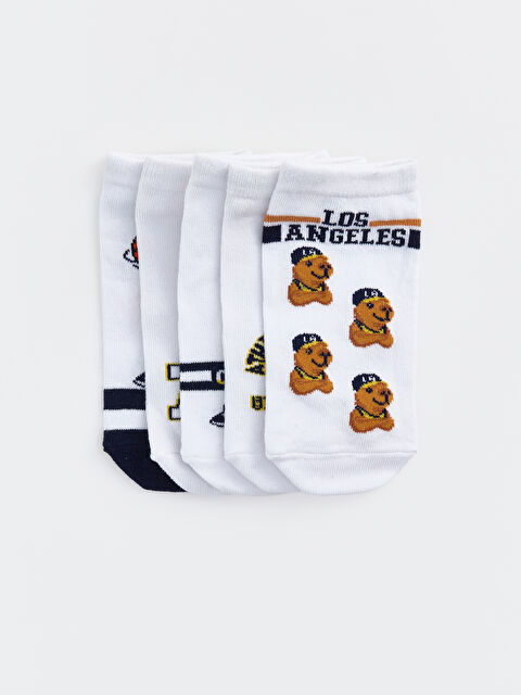 LCW Kids Desenli Erkek Çocuk Patik Çorap 5'li