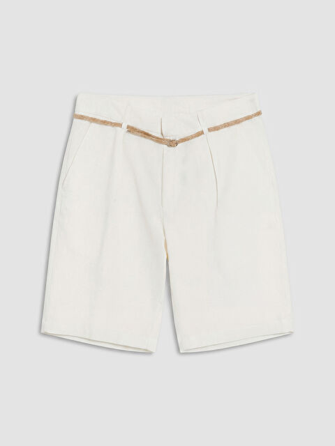 LCW Vision Regular Fit Kemerli Erkek Şort