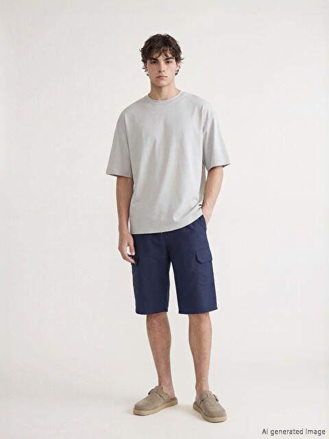 LCW SWIMWEAR Diz Altı Boy Erkek Deniz Şortu - S60076Z8-RFD