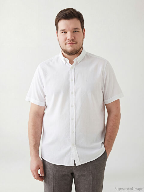 SOUTHBLUE Regular Fit Keten Karışımlı Erkek Gömlek