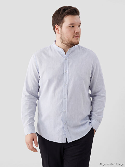 SOUTHBLUE Hakim Yaka Keten Karışımlı Erkek Gömlek