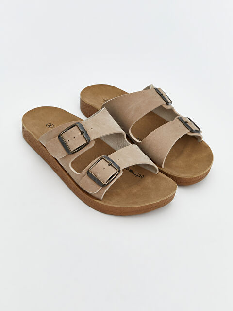 LCW STEPS Süet Görünümlü Kız Çocuk Terlik - S60159Z4-CR8