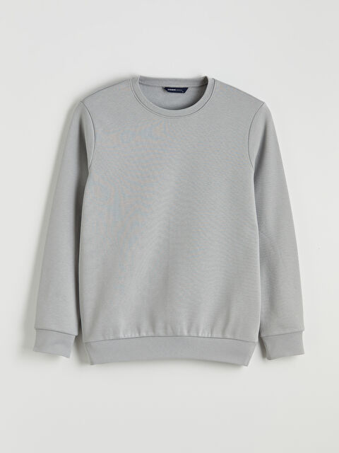 LCWAIKIKI Classic Bisiklet Yaka Erkek Kalın Sweatshirt - S60351Z8-YEG