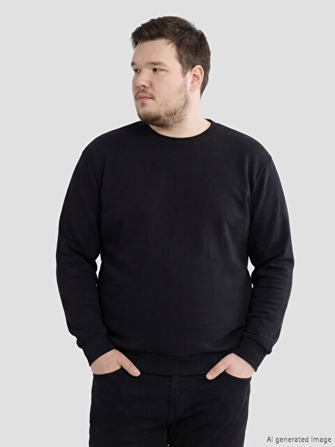 LCWAIKIKI Classic Bisiklet Yaka Erkek Kalın Sweatshirt