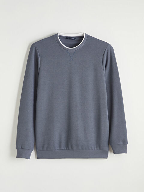 LCWAIKIKI Classic Bisiklet Yaka Erkek Sweatshirt - S60352Z8-GYR