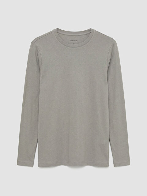 LCWAIKIKI Classic Bisiklet Yaka Uzun Kollu Erkek Tişört - S60359Z8-Z7L