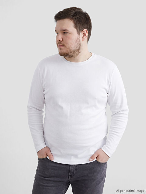 LCWAIKIKI Classic Bisiklet Yaka Uzun Kollu Erkek Tişört - S60359Z8-Q6K