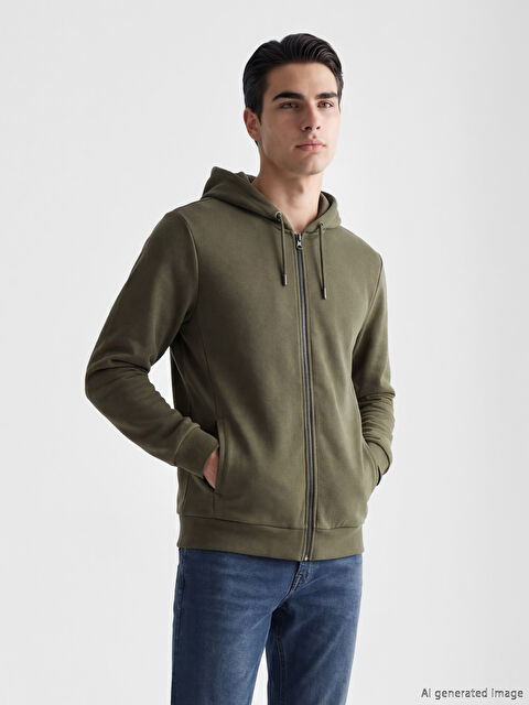 LCWAIKIKI Basic Erkek Fermuarlı Sweatshirt