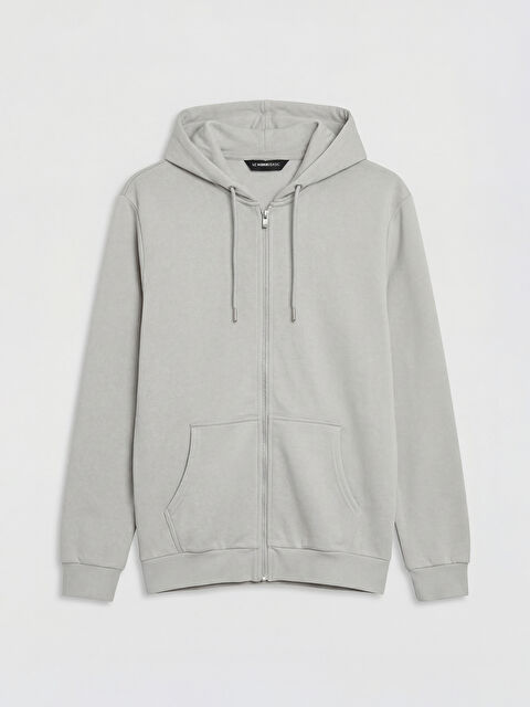 LCWAIKIKI Classic Мужчины Серый Толстовка на молнии - S60378Z8-G5K