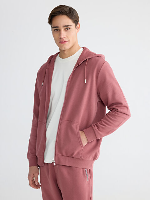 LCWAIKIKI Classic Мужская толстовка на молнии с капюшоном - S60378Z8-H6G