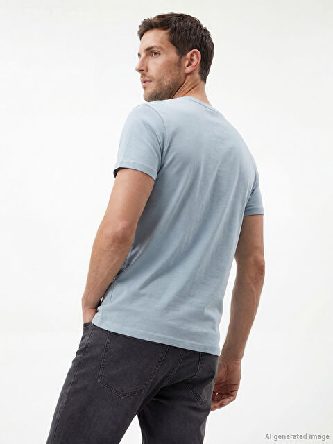 LCWAIKIKI Classic T-shirt BLEU Homme - S60417Z8-Z2P