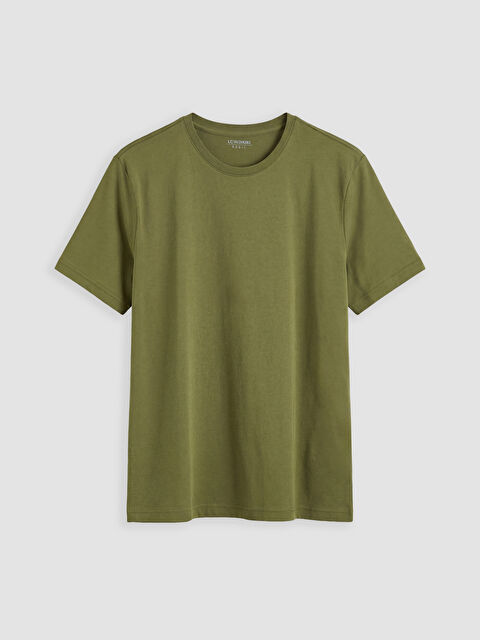 LCWAIKIKI Classic Bisiklet Yaka Erkek Penye Tişört - S60418Z8-KDP