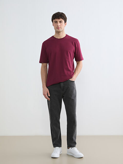 LCWAIKIKI Classic Bisiklet Yaka Penye Erkek Tişört - S60418Z8-KW8