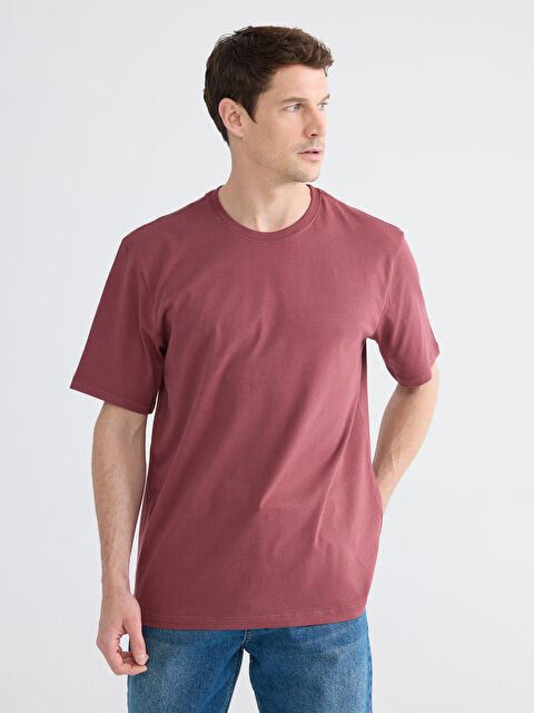 LCWAIKIKI Classic Мъж Бордо Тениска - S60418Z8-YPE